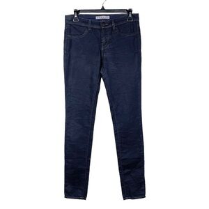 J Brand Dark Blue Viper Crinkle Sheen Skinny Leggings Jeans Size 27
